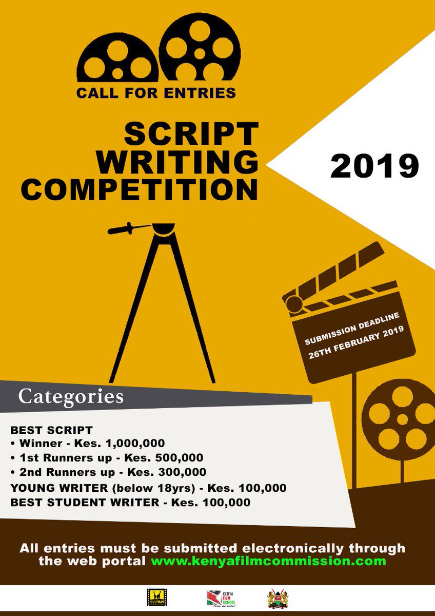 JamboAfricaKE's tweet image. Are you a script writer? KES 2 million is up for grabs 
#BestScriptKE

Rt widely