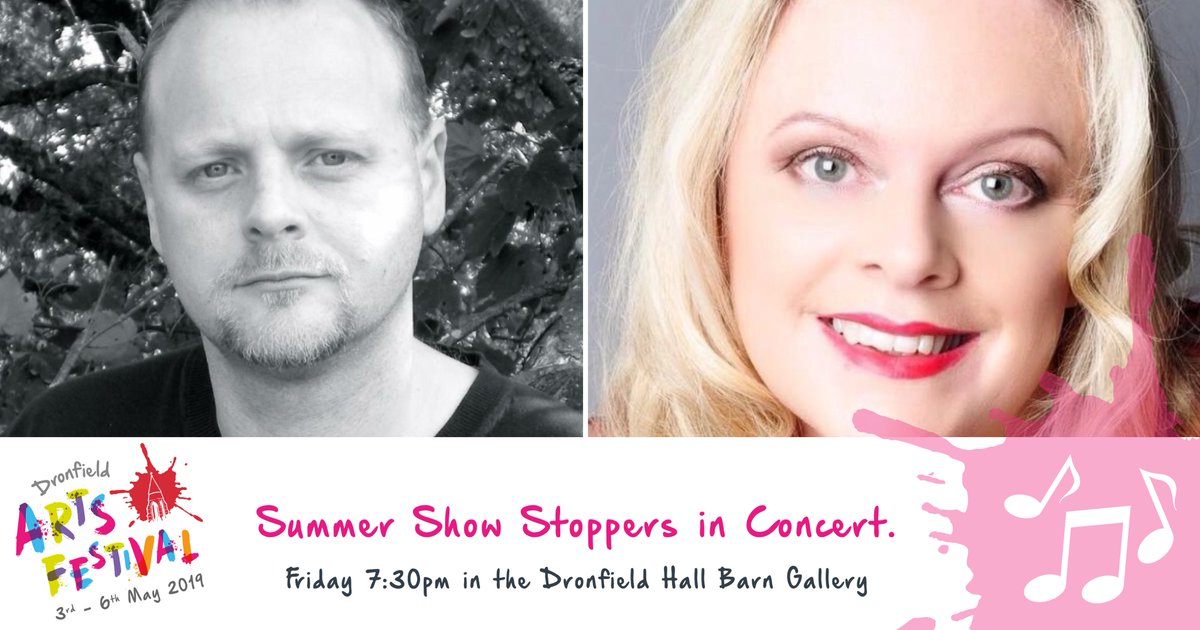 Join us as Andrea Ryder (Soprano) and Mark Cunningham (Tenor) present an evening of popular West End Musical hits and famous arias from the world of Opera. 
dronfieldartsfestival.co.uk/event/andrea-m…
#dronfieldartsfestival #opera #ClassicalMusic #musicaltheatre <a href="/DronfieldBarn/">Dronfield Hall Barn</a> <a href="/Sheffieldis/">#Sheffieldissuper</a>