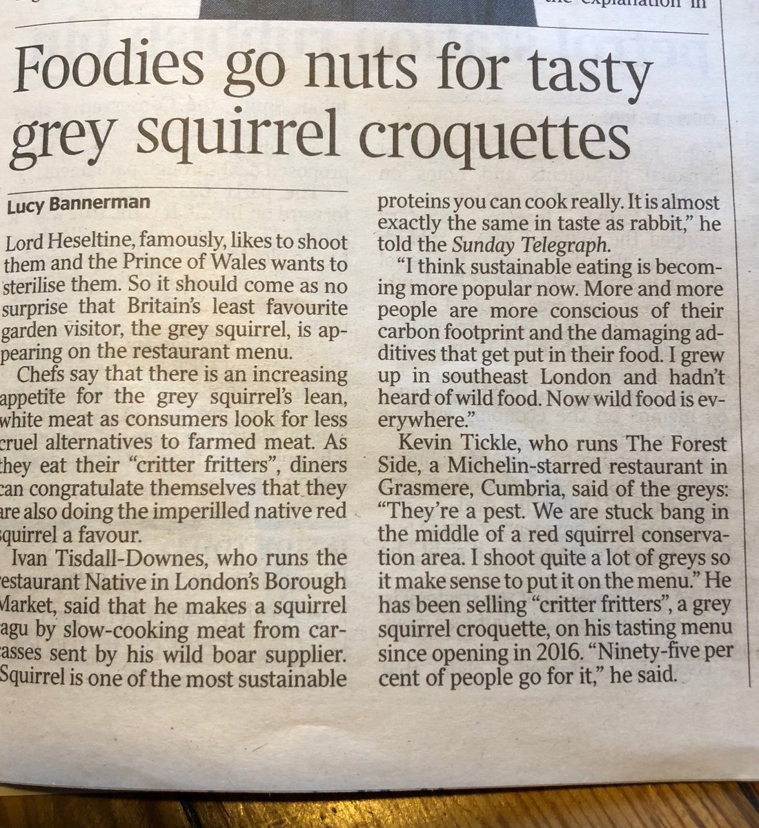 Mark Taylor (@marktaylorfood) on Twitter photo Not quite sure why squirrel is suddenly making headlines, some of us were eating it <a href="/SJRestaurant/">St JOHN Restaurant</a> 15+ years ago 🙄🐿 Not quite sure why squirrel is suddenly making headlines, some of us were eating it <a href="/SJRestaurant/">St JOHN Restaurant</a> 15+ years ago 🙄🐿