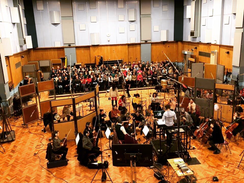 We had an amazing day working with 30 of the UK’s finest musicians in Studio 1 @abbeyroadstudios yesterday. Bravo to everyone involved and thank you! #KeepMusicLive #RhythmSection #Reeds #Horns #GrandPiano #Percussion #Choir #MusicalTheatre #RecordingSession
