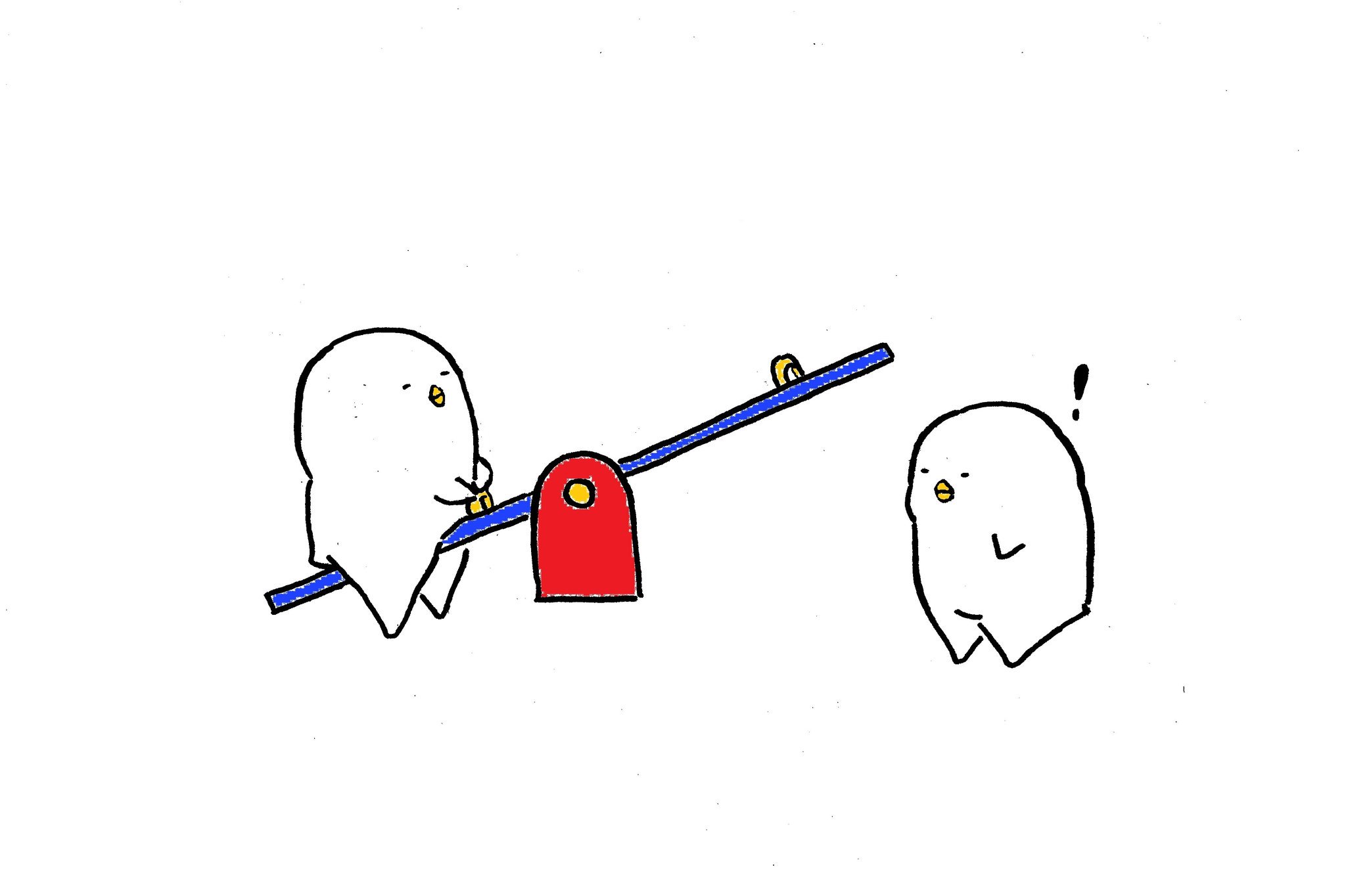 うぱ Di Twitter 鳥とシーソー イラスト好きな人と繋がりたい 四コマ漫画 なにかのとり T Co Wckm5vtz9g Twitter