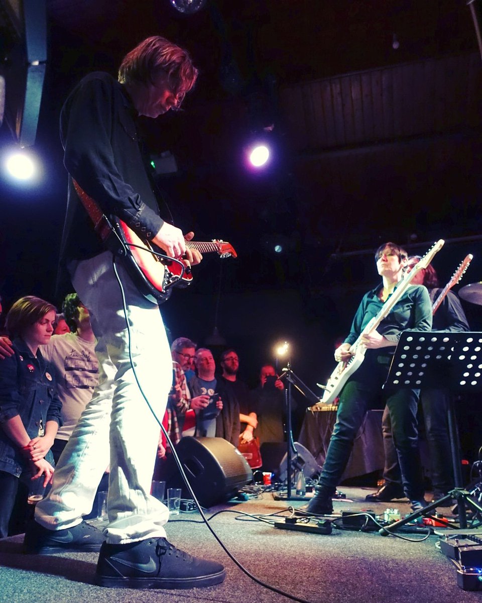 BlackAcornUK's tweet photo. Knights of Noise:
#ThurstonMoore (@nowjazznow), #DebGooge &amp; #JamesSedwards
@thetradesclub #HebdenBridge
@ivw_uk #IVW19 https://t.co/mLpGLAnzc7