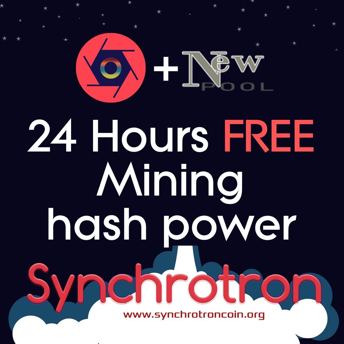 SynchrotronCoin's tweet image. FREE HASH CONTEST Sponsored by newpool.eu
To enter the raffle, Join our discord server and invite others for a chance to win 24 hours free mining hash power (1L3+/500Mh) worth 500 STC.  
 #STC #Airdrop #cryptocurrencies #bitcoin