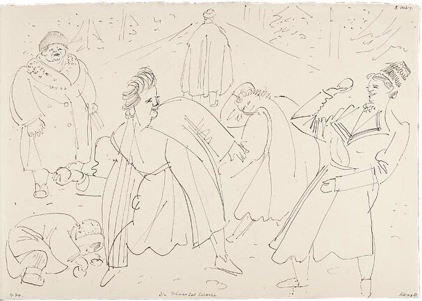Eine Hans Körnig Zeichnung passend zum heutigen Blick nach draußen ☃️❄️: "Die Schneeballschlacht“, 1955, Feder in schwarzer Tusche

Das #HansKörnigMuseum ist heute von 11-18 Uhr geöffnet und freut sich auf Ihren Besuch!

#Winterwonderland #Schneeballschlacht