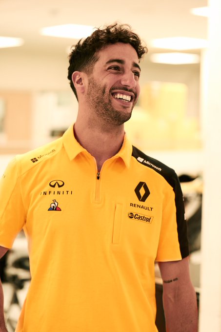 Daniel in our 2019 yellow team kit polo. It's Daniel in yellow, finally.