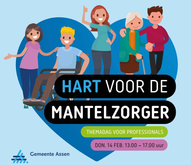 Gemeente Assen (@gemeente_assen) on Twitter photo Ben jij professional in de zorg in Assen? Kom op donderdag 14 februari naar de themadag over Mantelzorg! Meld je vóór 7 februari aan door te mailen naar info@assen.nl. Kijk voor meer info op bit.ly/2Da9RwZ Ben jij professional in de zorg in Assen? Kom op donderdag 14 februari naar de themadag over Mantelzorg! Meld je vóór 7 februari aan door te mailen naar info@assen.nl. Kijk voor meer info op bit.ly/2Da9RwZ