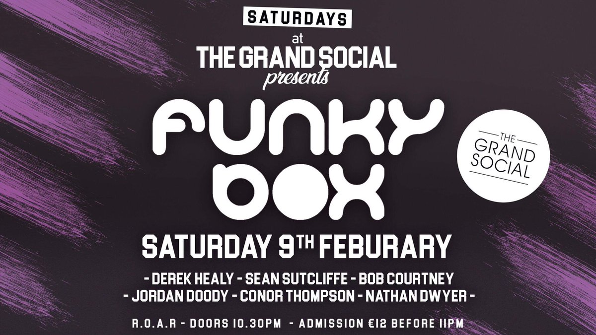 FunkyboxDublin's tweet image. First show of 2019 this Saturday 😈