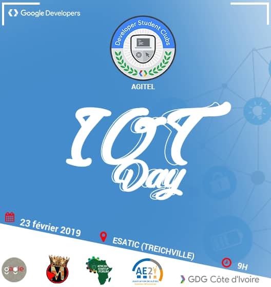 GDSCAgitel's tweet photo. Le #DSCAgitel vous invite à la journée entièrement dédiée au objets connectés avec les acteurs du domaine.
Notez cette date sur votre calendrier 🙏
#DSCSSA @googledevs #GDGCIV https://t.co/TtwUyJYtUC