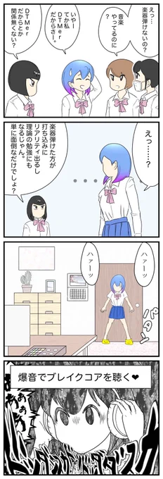 4コマ描きました。「コンプレックス」 