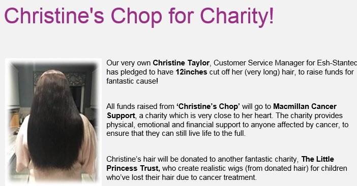 FSMadden's tweet image. The fantastic (and very brave) @taylor_oliver has pledged cut 12inches from her hair to raise funds for @macmillancancer - read Christine's story here: bit.ly/2HQmanJ #WorldCancerDay