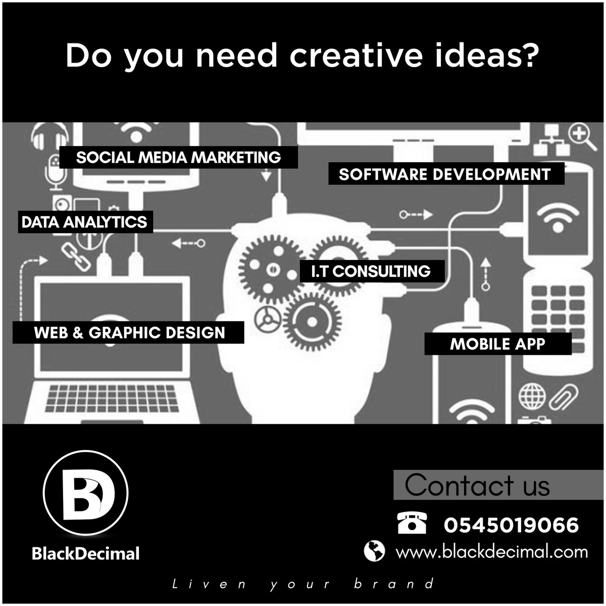BlackDecimal's tweet photo. Don't loose this opportunity to strengthen your brand!!! call Us now on 0545019066 for innovative IDEAS to make your Brand a sustainable, effective, efficient and productive 🖤🖤🖤https://t.co/dxA8xudhXw  #blackdecimal #livenyourbrand #branding #techguy #SEO #socialmeadiamartking https://t.co/ijKX9voaSi