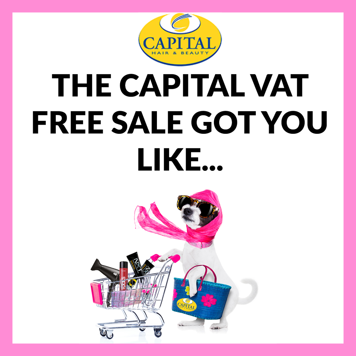 CapitalHair's tweet photo. VAT FREE VIBES!

Shop now: https://t.co/AXh9d9Y54J
.
.
.
#vatfree #capitalhair #capitalvatfree #vatfreeshopping #hairdresserproblems #beauticianproblems #salonproblems #meme https://t.co/ygSsXHgUSa