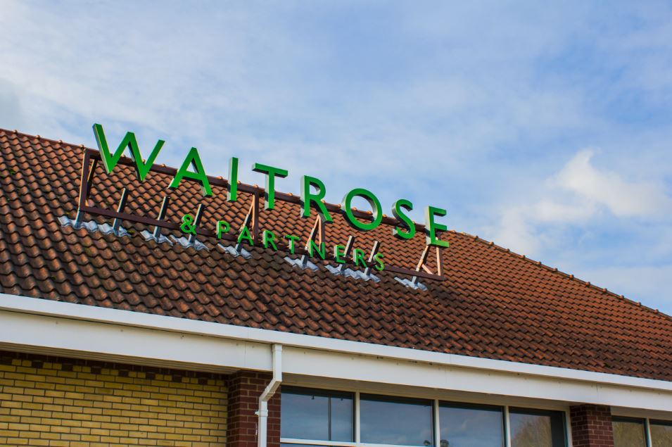 Here's a few photos from <a href="/waitrose/">Waitrose & Partners</a> #Swaffham. During the #rebrand of this store we worked on every detail, even matching the #colour of the new #logo framework to the roof tiles! #customerjourney #brandimplementation