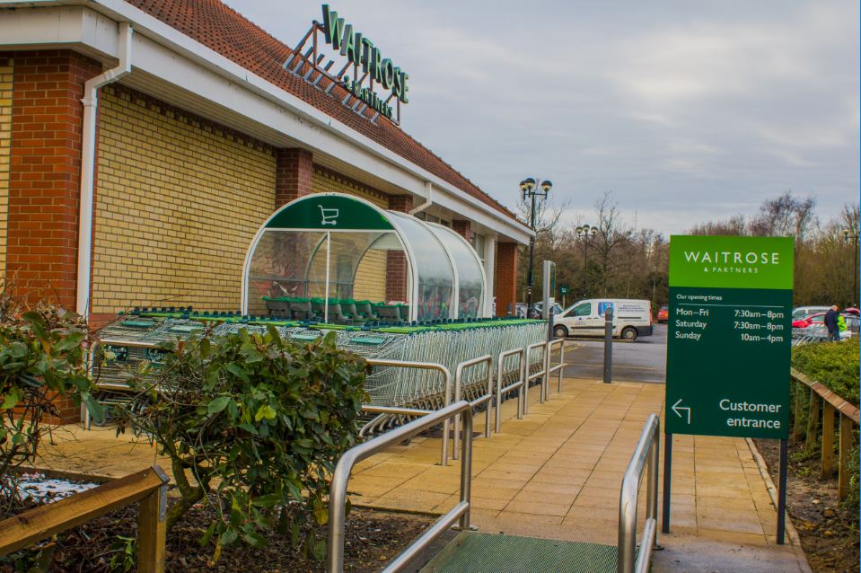 integrityukltd's tweet photo. Here's a few photos from @waitrose #Swaffham. During the #rebrand of this store we worked on every detail, even matching the #colour of the new #logo framework to the roof tiles! #customerjourney #brandimplementation https://t.co/rX9J4MOw5v