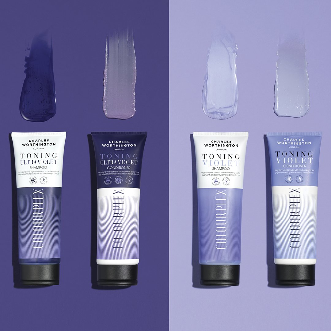 Take your blonde hair from brassy to bright with our ColourPlex Violet and Ultra Violet Toning Shampoos &amp; Conditioners. Currently on 3-for-2 at  <a href="/BootsUK/">Boots</a>!!