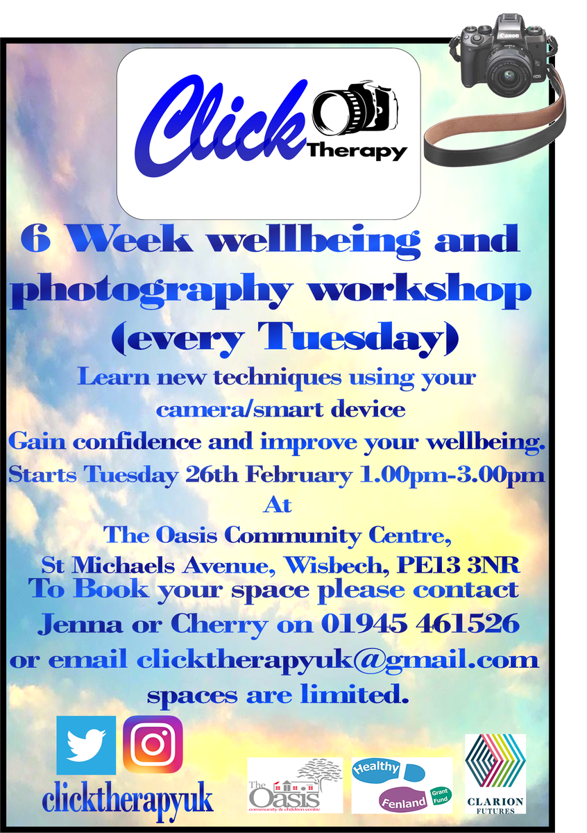 Book on now spaces are limited #clarionfutures #carenetwork #healthyfenland #wisbech #clicktherapyuk