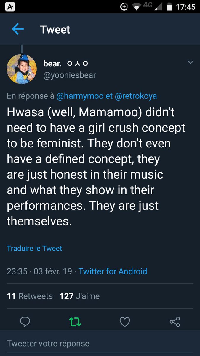 Here is a little tweet explaining the way I see Mamamoo's action towards women's issues and feminism and their title of ''Girl Crush''