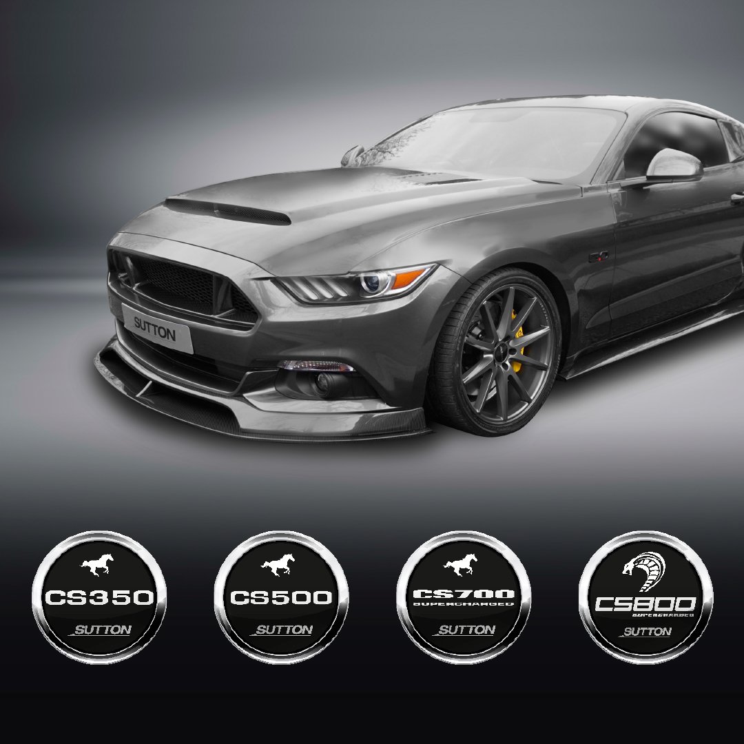 huttonpeach's tweet photo. Launch of the CS800 completes the Sutton line up. Proud to have worked on the marketing, branding and badging for these iconic upgraded muscle cars. @clivesutton @CliveSuttonBesp 

#branding #logos #musclecars #mustangs #bespoke #iconic https://t.co/kTdsLvE8UQ