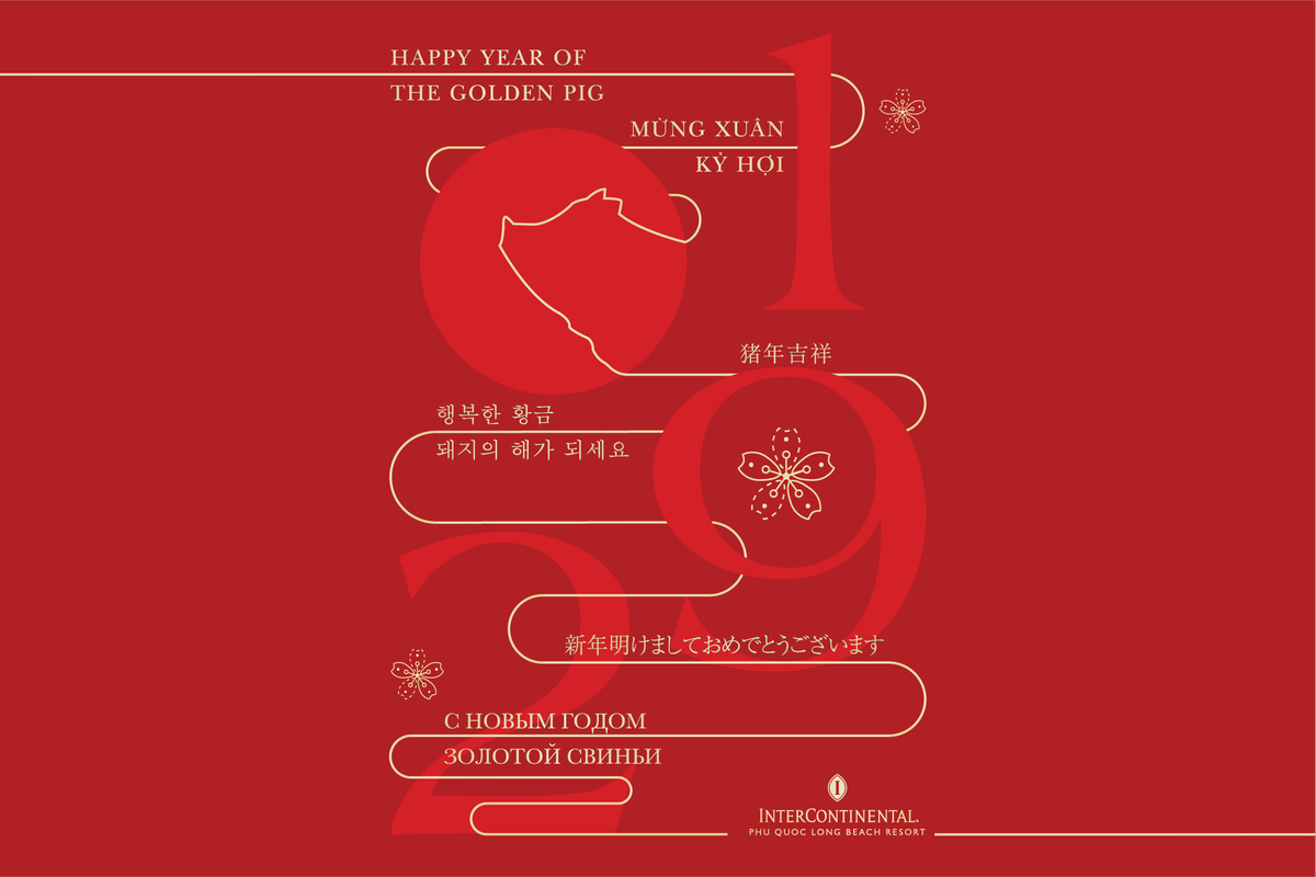 ICPhuQuoc's tweet photo. Happy Lunar New Year 2019! May you be blessed with wealth, fortune and good luck in the Year of The Pig 🐷

#LunarNewYear #YearOfThePig2019 #InterContinental #InterContinentalPhuQuoc https://t.co/ERvt44njxB