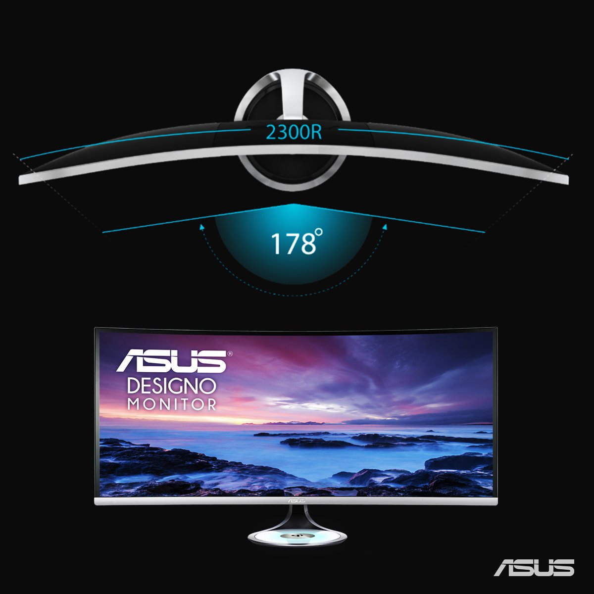 ASUSUK's tweet photo. The Designo Curve MX38VC features 178° wide-view technology across its horizontal and vertical planes, allowing you to enjoy beautiful visuals from almost any angle. 
#Asus #DesignoCurve #MX38VC https://t.co/ppXWRp7qgD