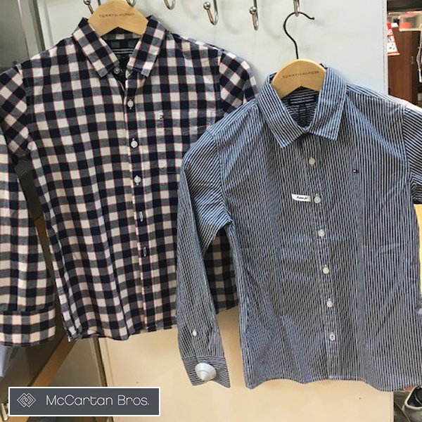 Don’t miss these boys shirts. Bargain. Tommy Hilfiger. Prices from £22.50. 
Few but variable sizes from Age 6.
#TommyHilfiger #boysshirts#BigSale #sale #halfprice #mccartanbros #mensclothing #shopping #newry