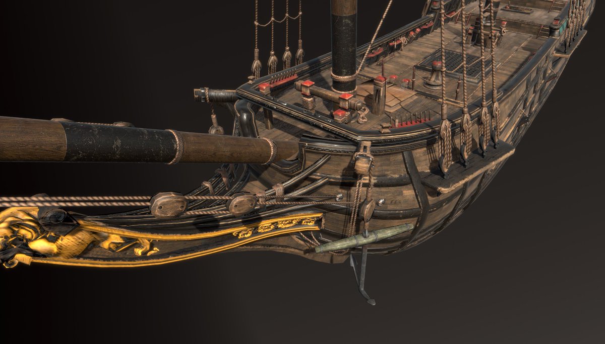 seasoffortune's tweet image. Some adjustments on the bow! Time has been spent on optimization of the ship as well as fixing some textures, and adding new things.  

#indiedev #gamedev #seasoffortunegame #3d