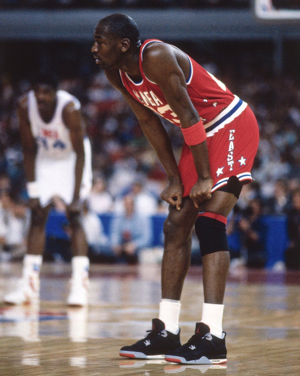 jordan wearing bred 4s