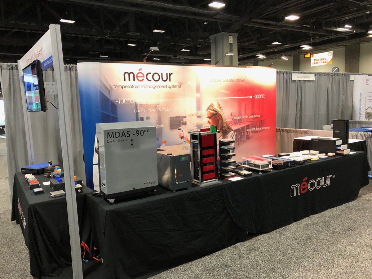zapcreative's tweet photo. MéCour Temperature Control is set and ready at #SLAS2019. Show opens today at 10:00, visit them at booth 1343 https://t.co/ewgnTozj1e