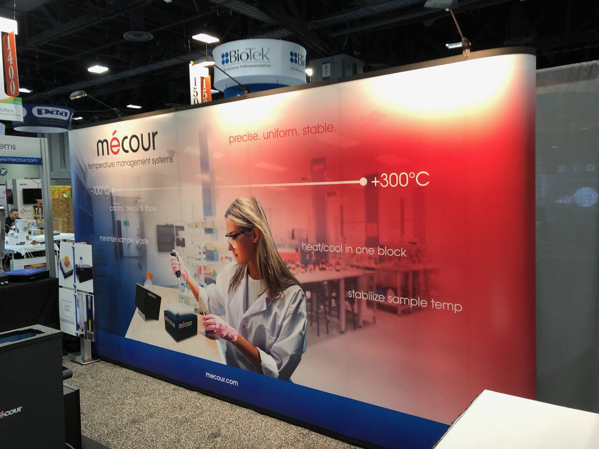 zapcreative's tweet photo. MéCour Temperature Control is set and ready at #SLAS2019. Show opens today at 10:00, visit them at booth 1343 https://t.co/ewgnTozj1e