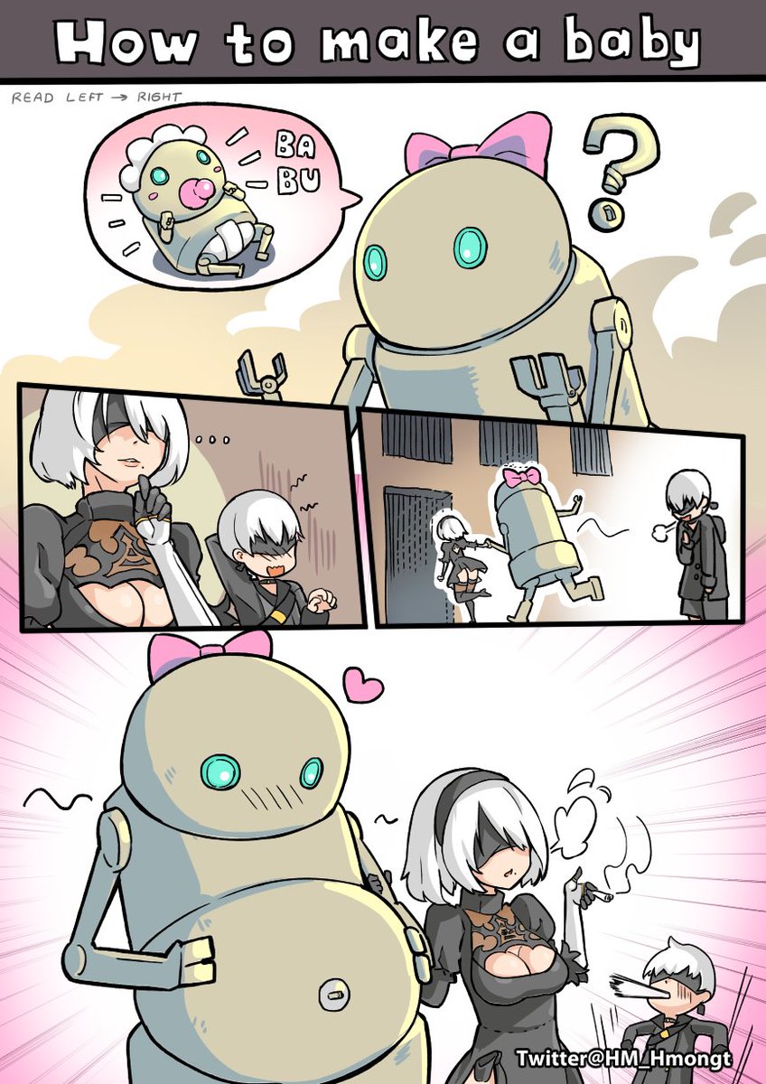Just repost my old work of Nier Automata from 2017.
Because of drawing Sirius as 2B recently. 
( Read left to right ) 