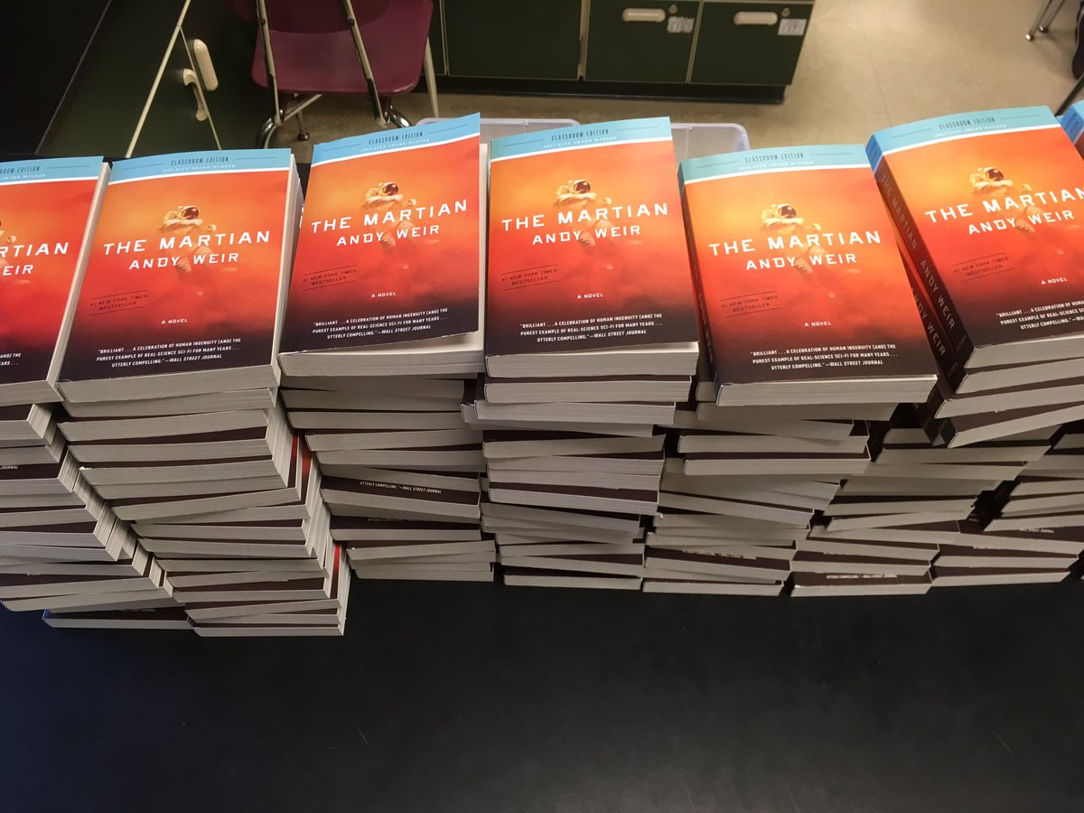 MrsGrenter's tweet image. I barely have enough “space” for all these books!A big thank you to #CVEF for funding the #8Blue Martian project. @CVBuckskins @CVSciTech @GHMSBuckskins #PBL #sciencepuns