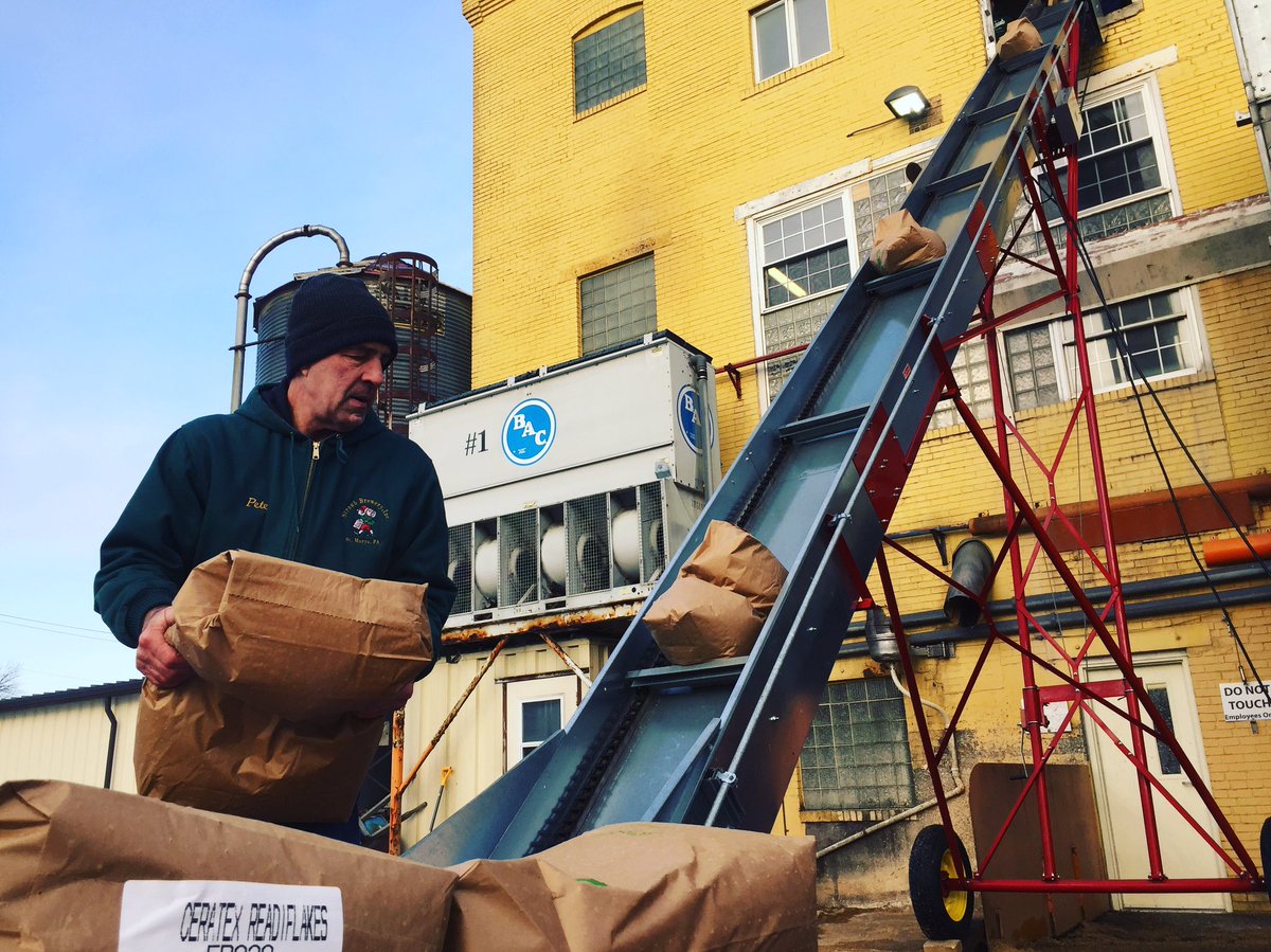 StraubBeer's tweet photo. Beautiful morning to be putting grain up! #straubbeer #gravityfed #brewerylife #mondaymotivation https://t.co/hsEZb4hZ5Z