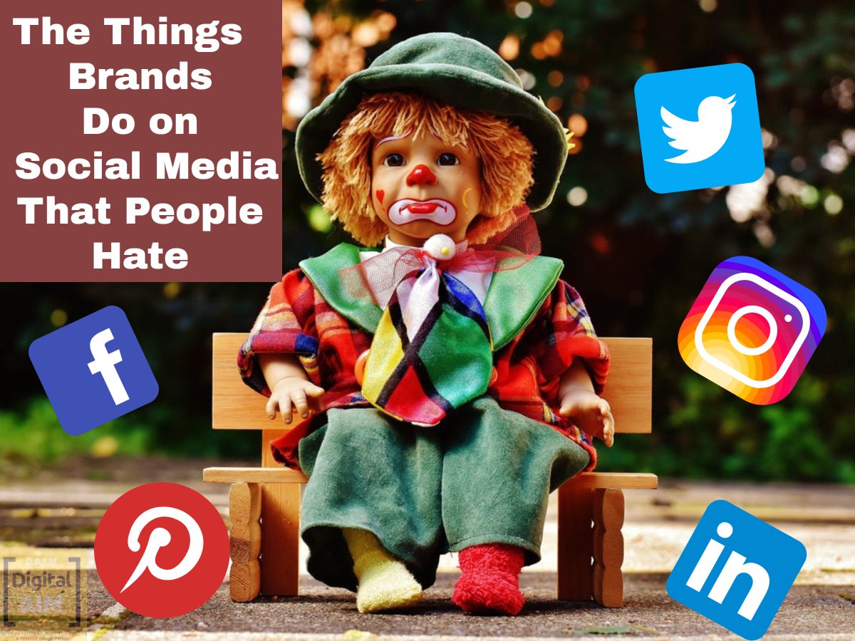 DigitalAIM1's tweet photo. Things Brands Do on Social Media That People Hate
https://t.co/j5fQ2NczXq
#digitalmarketer #socialmedia #MarketingStrategy #brands https://t.co/smc1cBIaHn