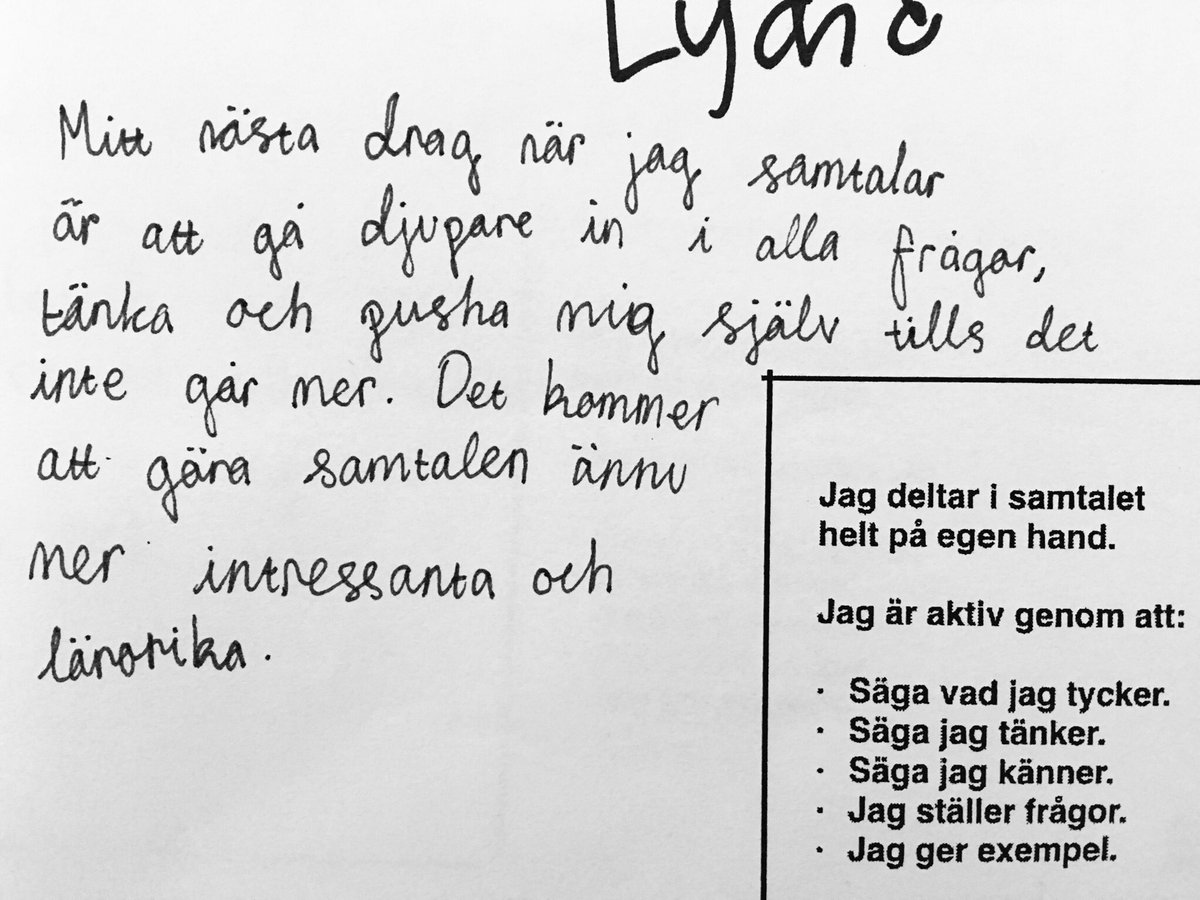 visesiskolan's tweet photo. Tricket är att alltid ha en plan för sitt nästa drag, sa jag till 7C idag. Vilket är ert nästa drag, gällande förmågan att samtal, undrade jag sen...#samtala #essirockärmen #strategier #7C https://t.co/JJ7H27pMyr