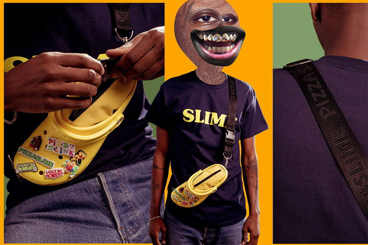 streetwearbr's tweet photo. #Pizzaslime cria bolsas transversais com sandálias da #Crocs - https://t.co/8SHq8xbjqw #Colab https://t.co/eXrP6L1YtZ