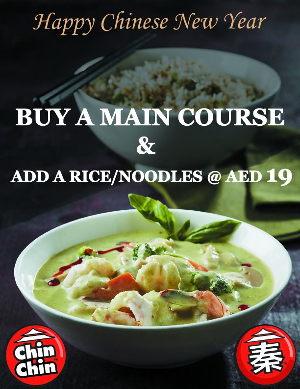 chinchinuae's tweet photo. #OrderNow #ChineseNewYearSpl
Buy a Main Course &amp;
Get your Favourite Rice/noodle for AED 19
Valid till Feb 6
https://t.co/j4jFCgKfwC https://t.co/kgkY6iVDpd