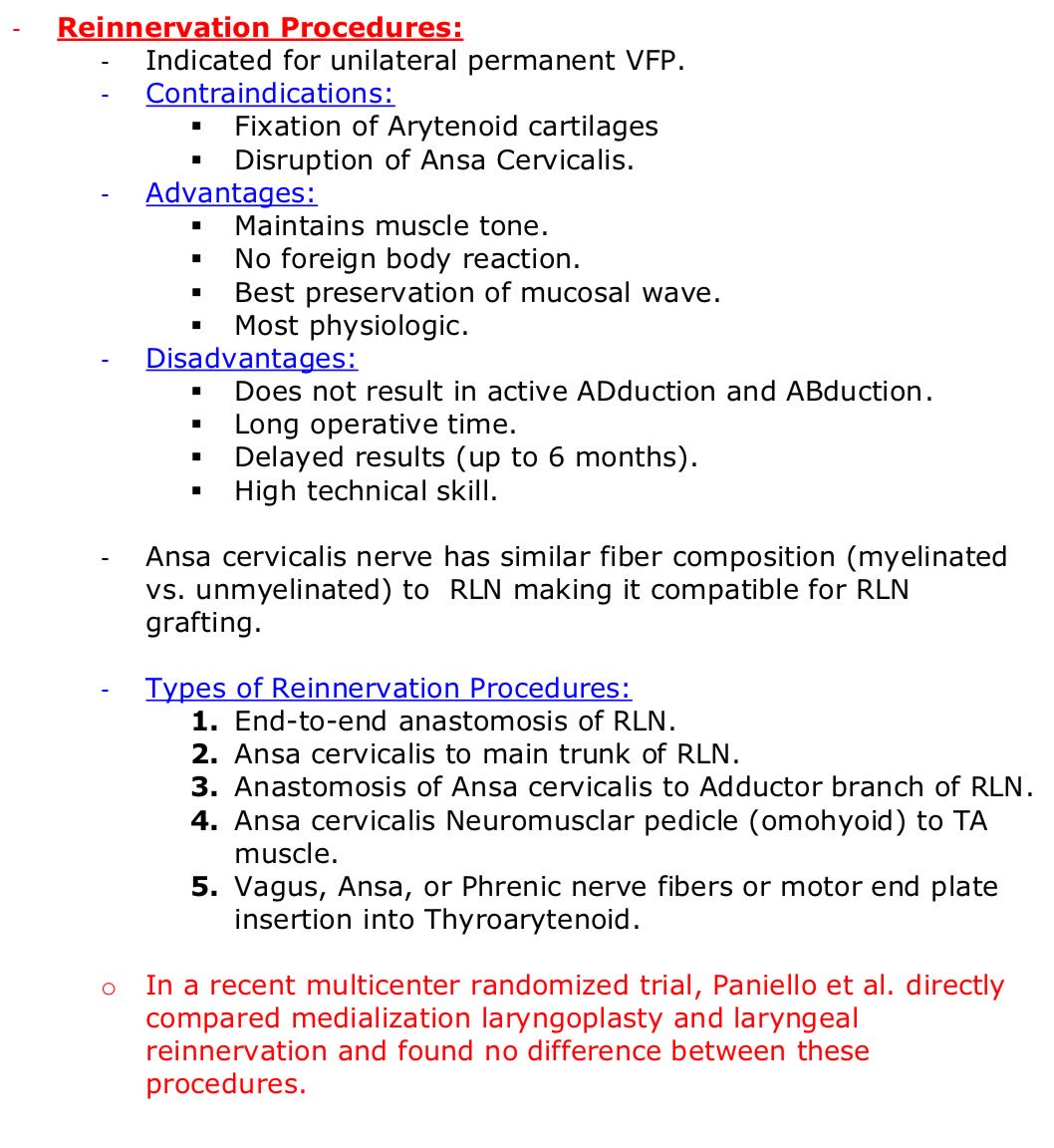 Type I Thyroplasty (Medialization Laryngoplasty)

Arytenoid Adduction

Reinnervation Procedures