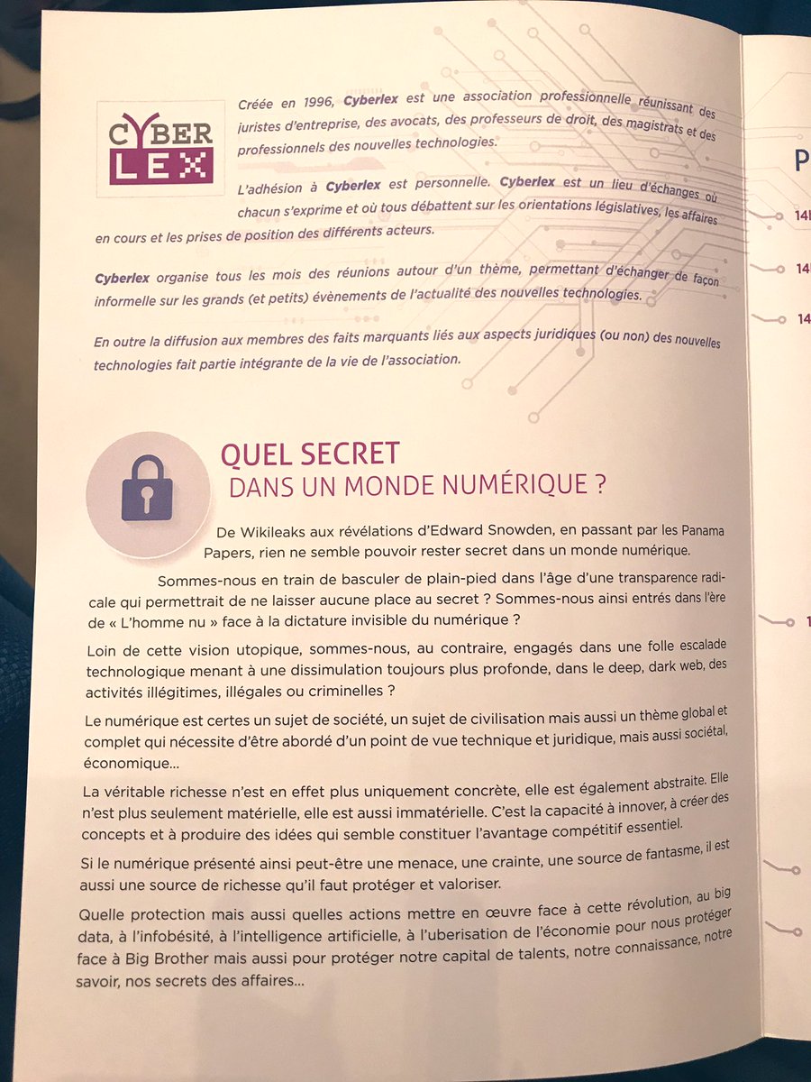 Sur #cyberlex2019 : Posez vos questions aux intervenants du Colloque @cyberlex au Sénat sur « le secret dans un monde numérique » #digital #numerique #cyber #rgpd #gdpr #ai #secret #secretdesaffaires