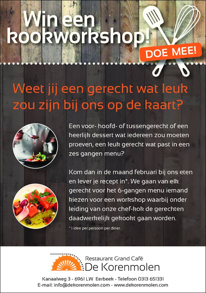 WIN EEN KOOKWORKSHOP!