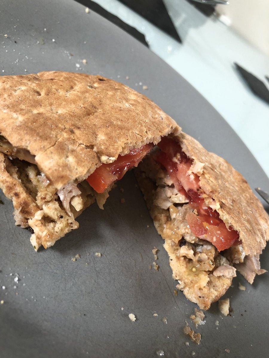 Simple as usual with my fav <a href="/FoodDoctorUK/">FoodDoctorUK</a> pittas, chicken, tomato, Himalayan rock salt, cracked black pepper &amp; a little mayo. More meals coming soon👨🏾‍🍳 #watchthisspace #quickmeals #healthyeatingideas #MrTsTips #lowcarbmeals #weightloss #weightlosstips #fitover40 #MrT #aktivlife