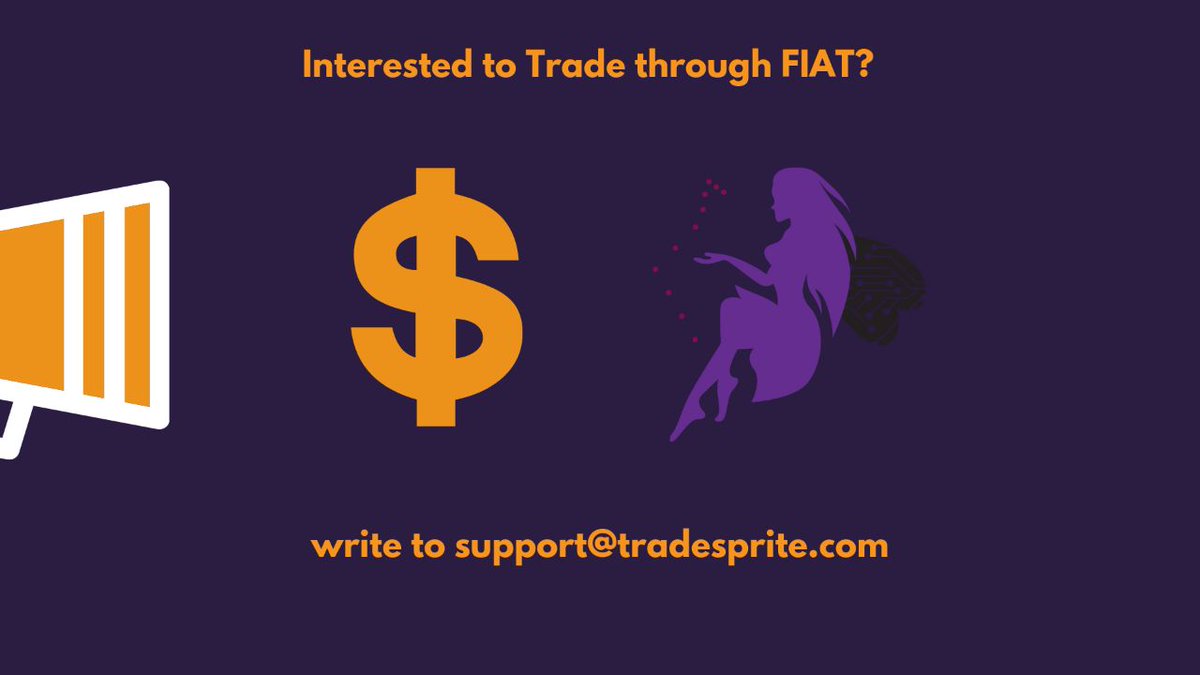 The wait is over. Now you can trade through FIAT on tradesprite.
tradesprite.com/fiat/
#coinmarketcap, #daytrader, #cointelegraph <a href="/crowdgenie/">Crowd-Genie</a> @Philakonecrypto @Crypto_core
@Mrjozza <a href="/MagicPoopCannon/">MAGIC</a>
@Excavo @Cryptobull @Cryptochoe
<a href="/xuanhaimmoer/">xuanhaimmoer</a> <a href="/willywoo/"></a> <a href="/BTCVIX/">BTCVIX</a>
