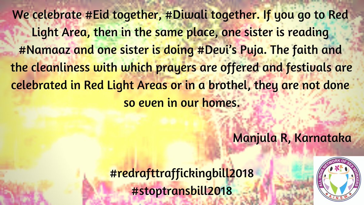 AINSW_INDIA's tweet photo. #KaamKiBaat
#redrafttrafficking2018
#stoptransbill2018 https://t.co/V7S2bYH3xd