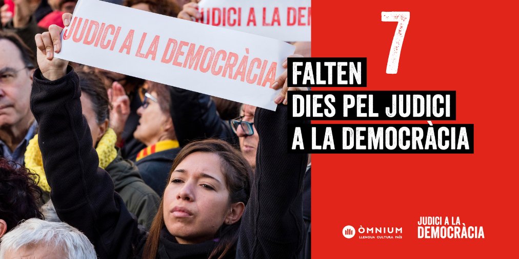 catalangate's tweet photo. ⚖ El TS ha expulsat els testimonis que s'han pronunciat contra la vulneració de drets fonamentals i a favor d'una solució política, com els signants del #LetCatalansVote. Si no s'escolta a tothom el procés judicial no té les garanties suficients. En 7 dies: #JudiciDemocràcia https://t.co/r4gz26c1tg