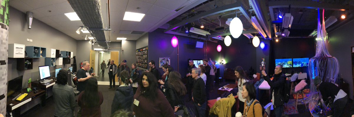 ashlevanss's tweet photo. -@Microsoft Inclusive Tech Lab (notice drum pedal & headrest)
-Panel on XFTs + listening to data vs. intuition
-Talk by @Sadia_Bashir1 on her story as founder of PixelArt Games Academy + her collaborative learning experience model!
My #Interaction19 @ixdaEducation: Day 1/6. https://t.co/ZOKlY7GNq3