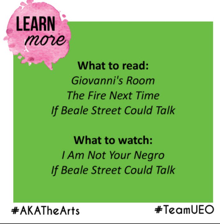 AKA_UEO's tweet photo. This month we'll be sharing lots of Black History facts. Feel free to share your knowledge and thoughts.
Today we're sharing about James Baldwin. Have you watched "If Beale Street Could Talk" yet? Who is your favorite author and/or favorite book? #TeamUEO #AKA1908 #Excellence https://t.co/CNW7yvHhCE