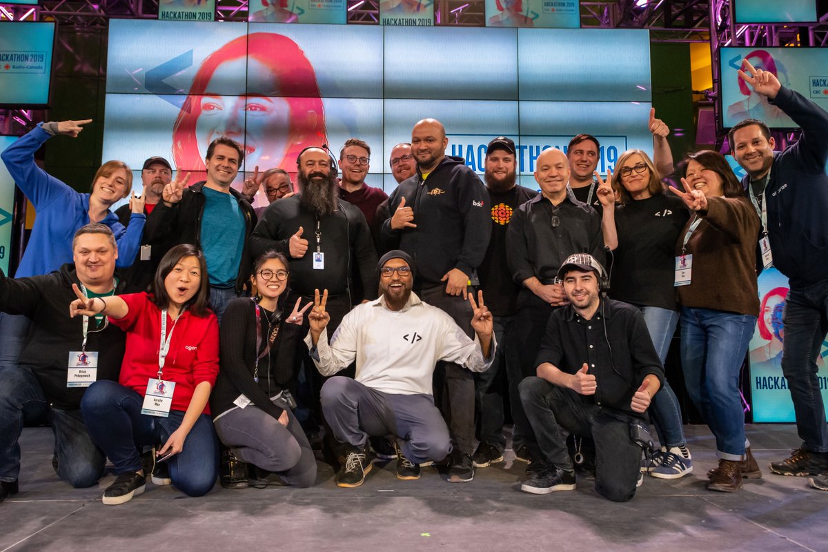 iciradiocanada's tweet photo. Le #hackathonCBCRC peut dire mission accomplie : 415 inscriptions initiales, 75 candidats triés sur le volet provenant de 5 provinces et d’un Territoire canadien incluant 14 nationalités différentes, qui ont composé 16 équipes finalistes. https://t.co/lFhiroo8nO https://t.co/XolZ5RRQ2n