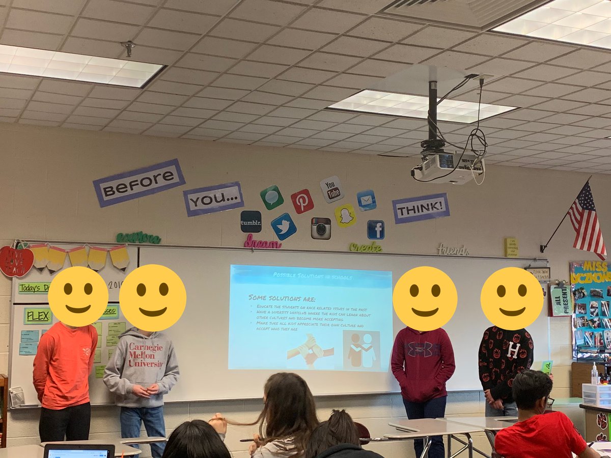 2DrSCarter's tweet photo. For their advocacy projects, Ms. Lyczkowski’s students offer solutions to real world problems from their book club readings. #TeamCommUNITY ❤️🖤📖🗣 https://t.co/xEKaeDmqSX