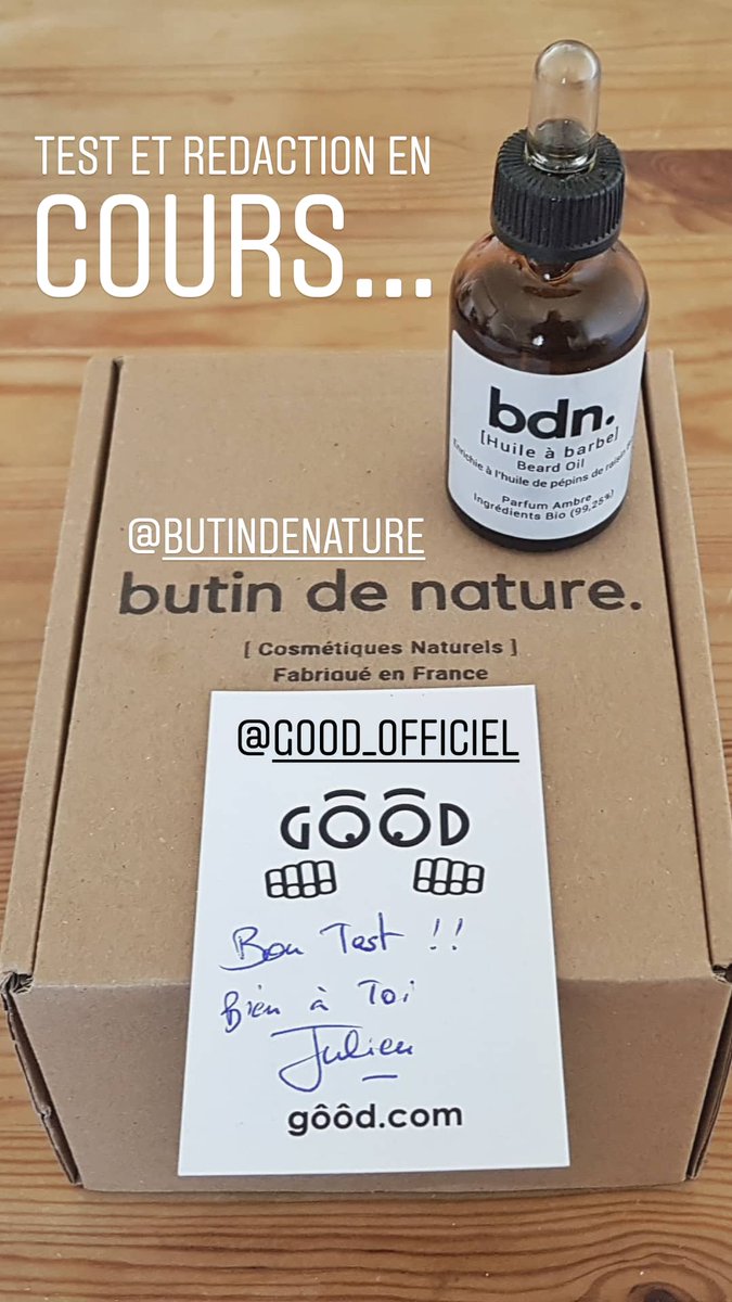 Test de l'huile à barbe  <a href="/ButinDeNature/">ButinDeNature</a> en cours de rédaction grâce a mon partenaire <a href="/goodofficiel/">GÔÔD</a> 
💈👍