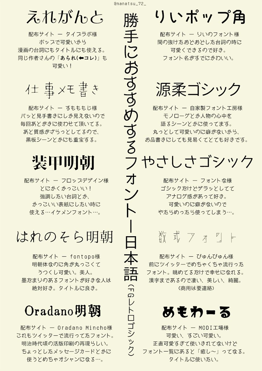 日本語 英字のおすすめフォント選 見逃しがちな英字フォントもお気に入りが見つかるかも Dlリンクあり Togetter