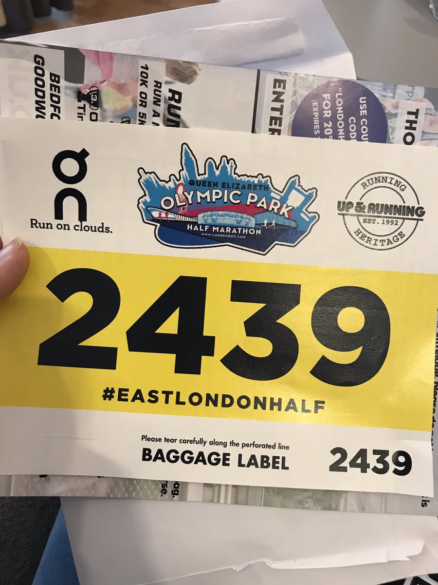 Right then #eastlondonhalf...this is happening! Longest run in @LondonMarathon training so far! Excited to get out around #olympicpark! #marathontraining #orbisUK